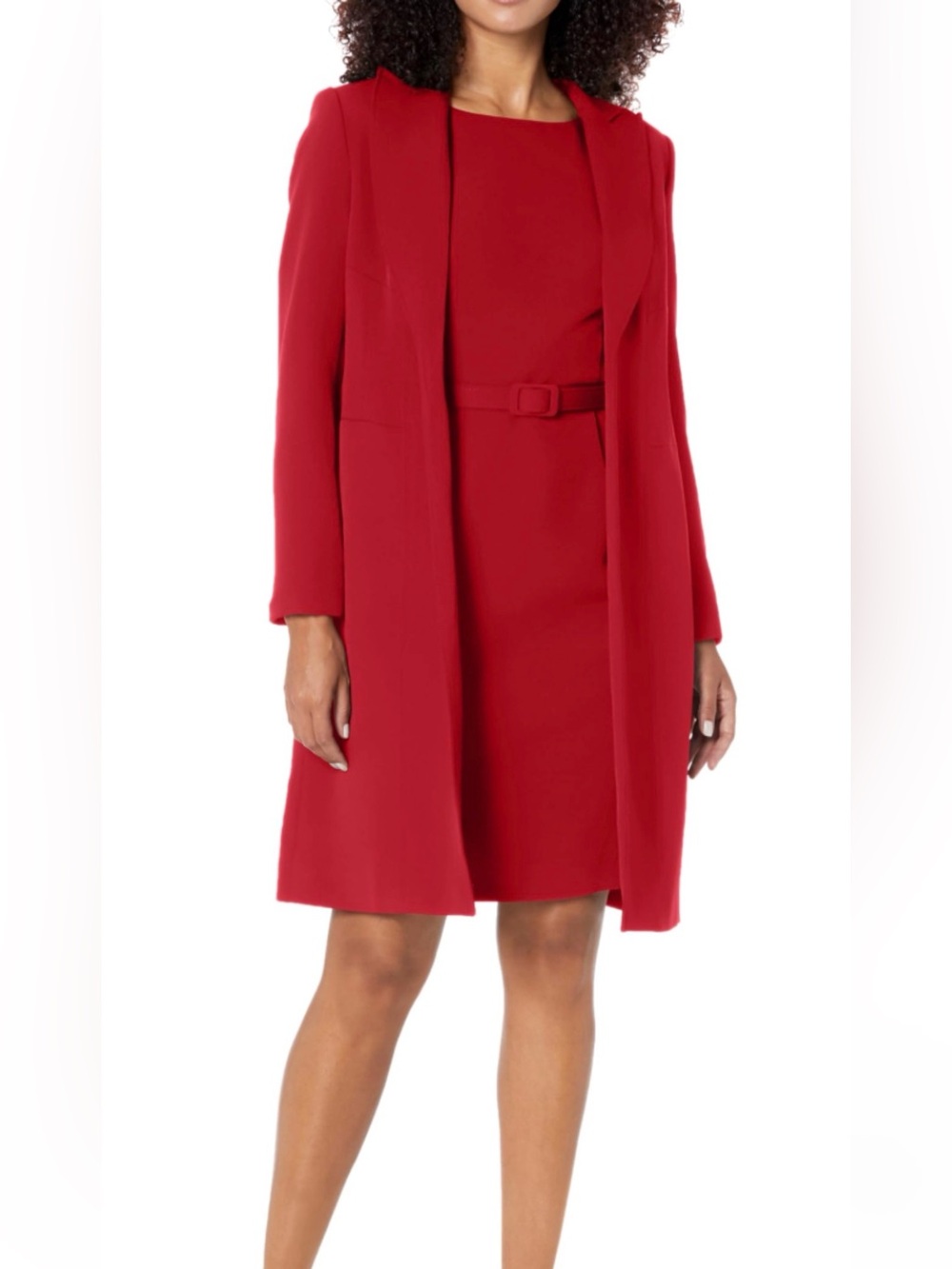 Nipon Boutique Cherry Red Longline Jacket Topper size 14